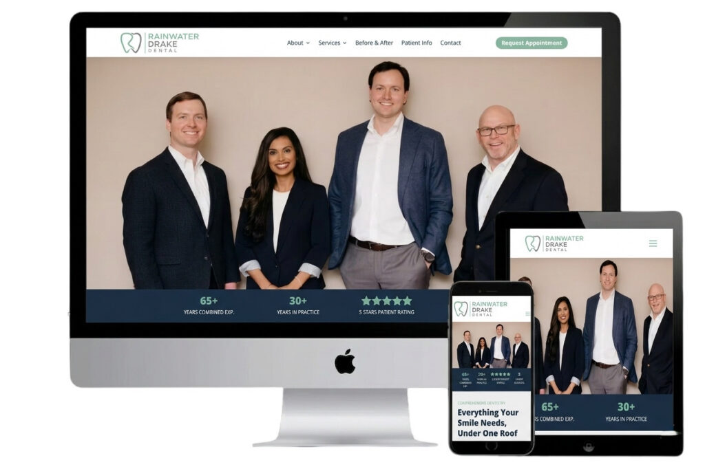 Rainwater Drake Dental website after redesign