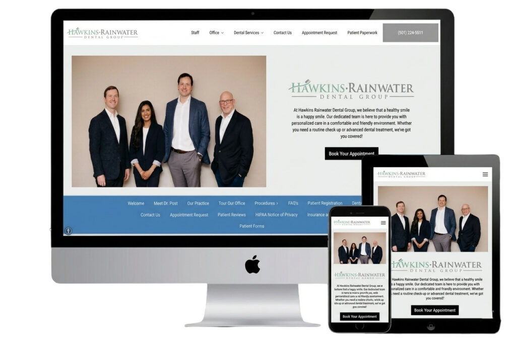 Rainwater Drake Dental website before redesign