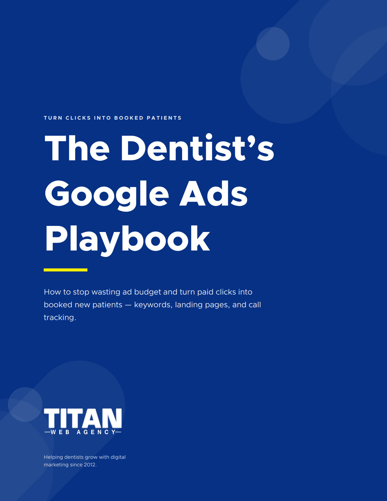 Cover of the free Dental Google Ads Playbook