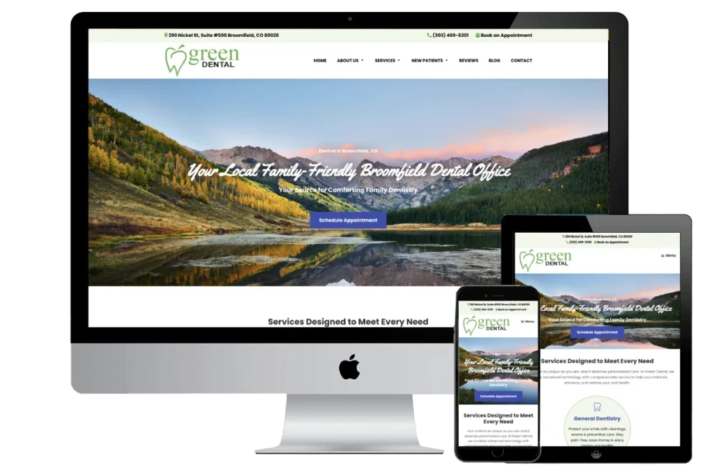Dental website designed by Titan Web Agency
