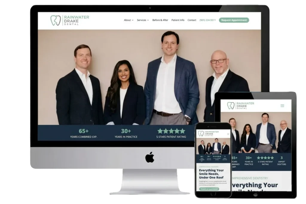 Rainwater Drake Dental website designed by Titan Web Agency