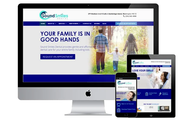Sound Smiles Dental website designed by Titan Web Agency