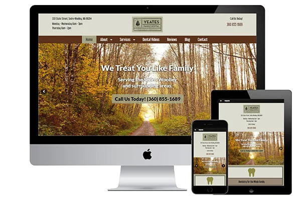 Yeates Dental website designed by Titan Web Agency